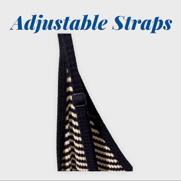 Navy Blue & White Sundress w/adjustable straps, Size Large. Never Worn - Picture 15 of 15